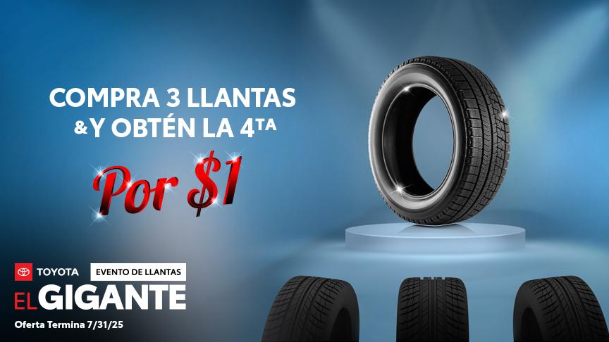 compra 3 Llantas y obten la 4ta por $1