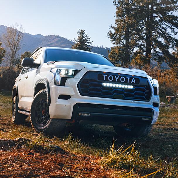 White Toyota 4Runner on mountain