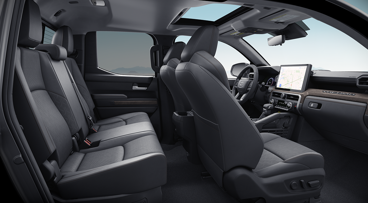 An Interior Angle of A 2024 tacoma 4x4 Limited Double Cab V6 6-Spd Auto 5ft Bed