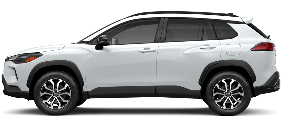 Side profile of a 2026 corollacross Corolla Cross Hybrid SE 2.0L 4-Cyl. Engine All-Wheel Drive