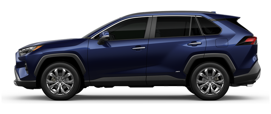 Side profile of a 2025 rav4 RAV4 Hybrid Limited 2.5L 4-Cyl. Engine All-Wheel Drive