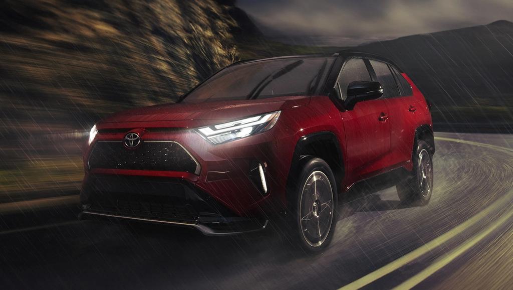 Promotional image from Toyota showing a vehicle, accessories, or people using the vehicle in everyday or outdoor environments.