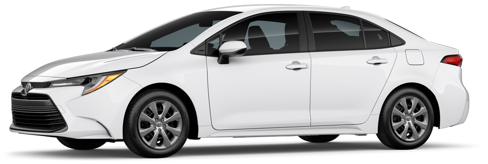 An Exterior Angle of A 2026 corolla Corolla LE 2.0L 4-Cyl. Engine Front-Wheel Drive