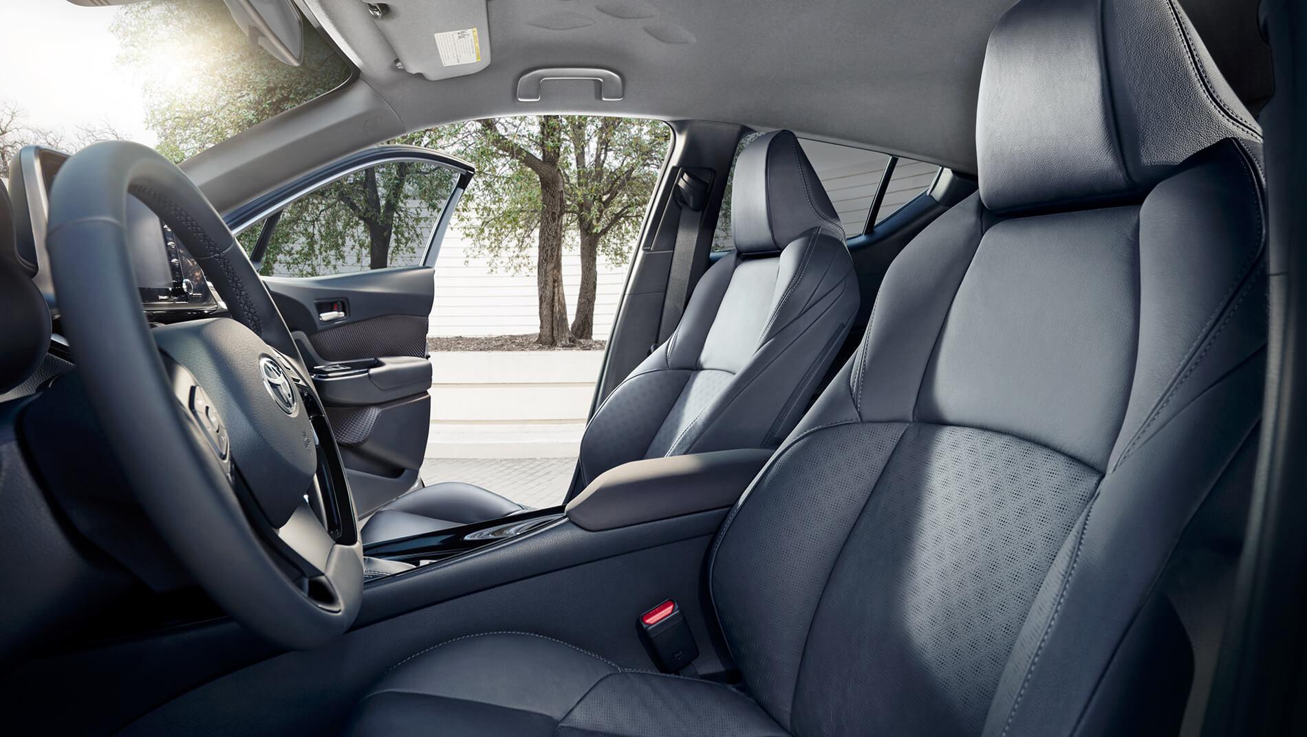 inside a Toyota C-HR with comfortable seating