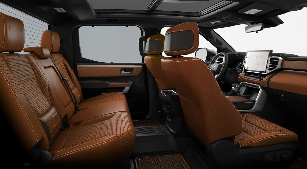 An Interior Angle of A 2025 tundra Tundra 1794 Edition i-FORCE MAX 3.4L Turbo V6 Rear-Wheel Drive 5.5-ft. bed CrewMax