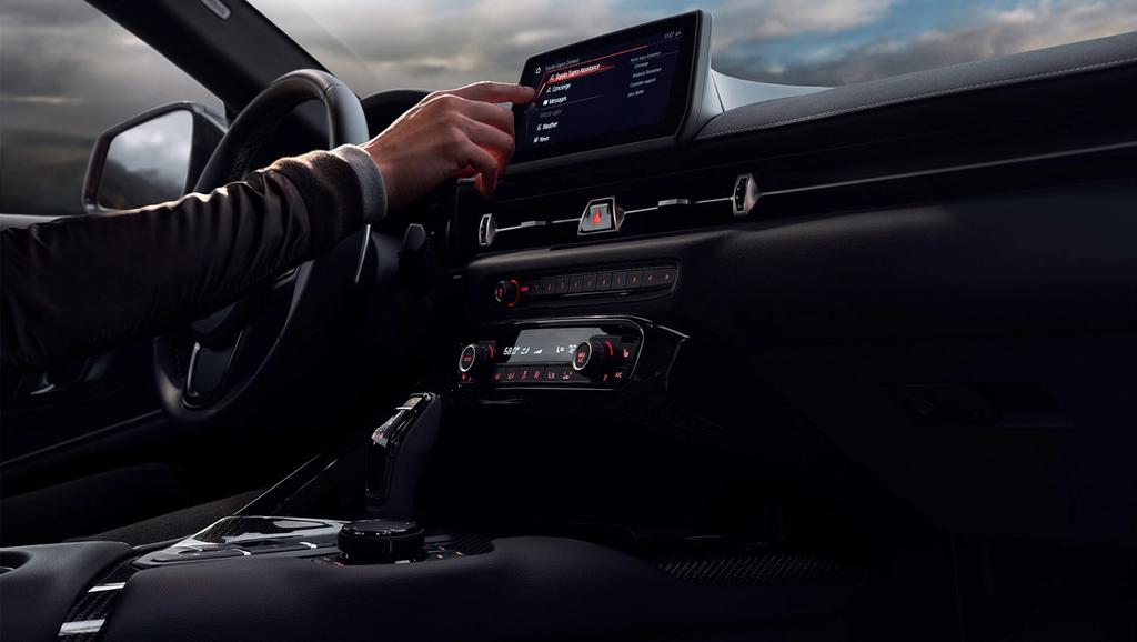 toyota GR Supra interior showing large multimedia touch screen