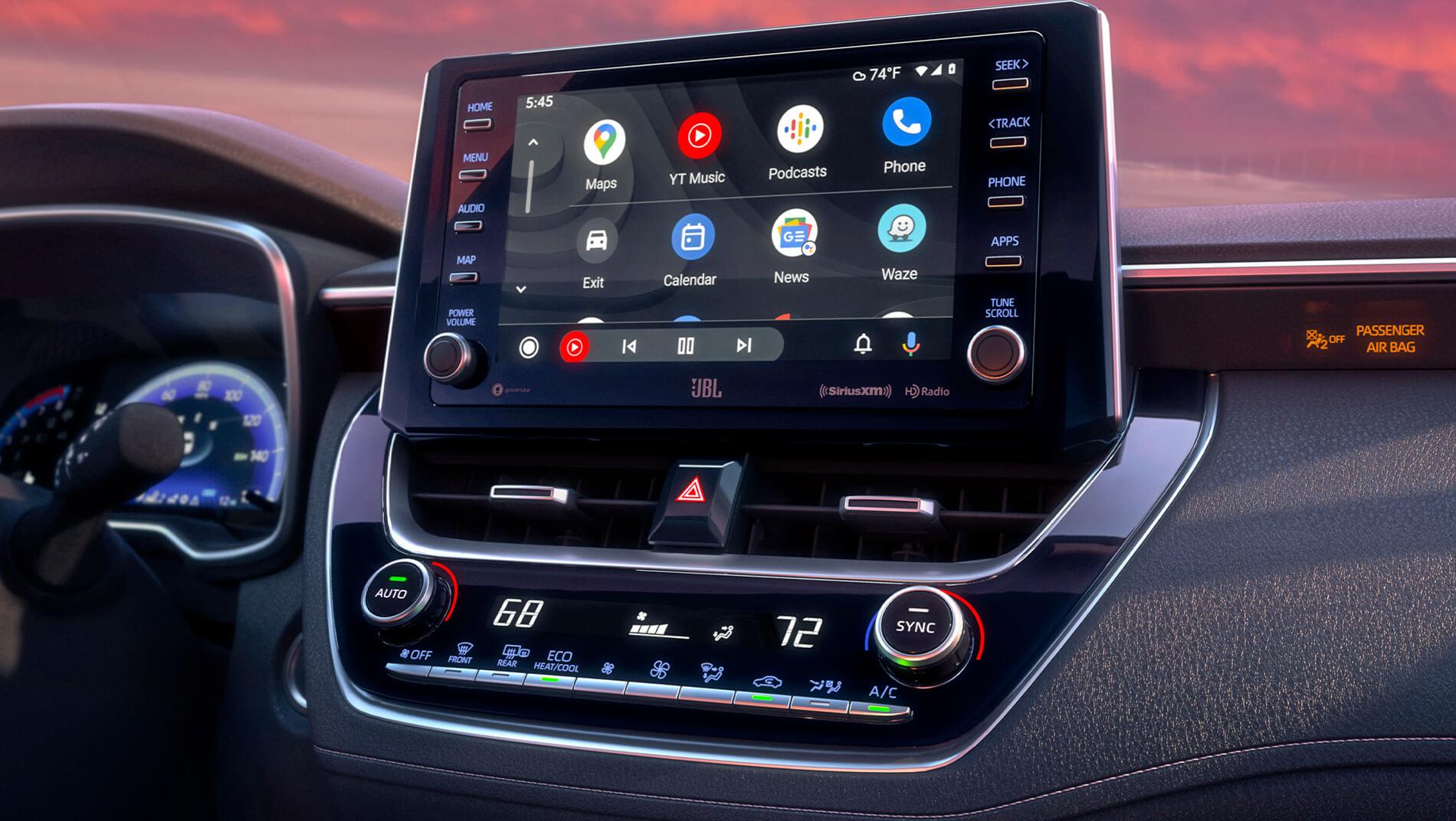Toyota Corolla Cross touch screen display