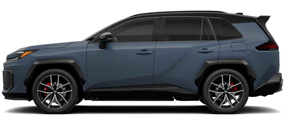 Side profile of a 2026 rav4pluginhybrid RAV4 Plug-in Hybrid GR SPORT 2.5L 4-Cyl. Plug-in Hybrid Engine All-Wheel Drive