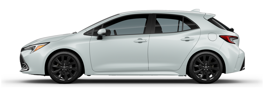 Side profile of a 2025 corollahatchback Corolla Hatchback XSE 2.0L 4-Cyl. Engine Front-Wheel Drive