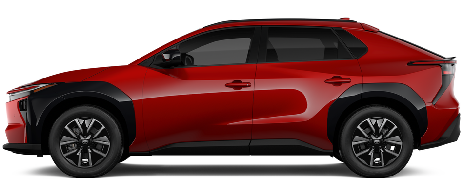 Side profile of a 2026 bz bZ XLE Electric Motors All-Wheel Drive