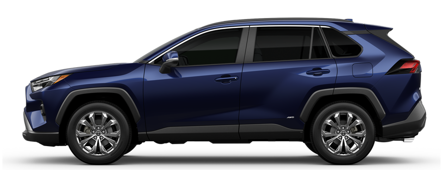 Side profile of a 2025 rav4 RAV4 Hybrid XLE Premium 2.5L 4-Cyl. Engine All-Wheel Drive