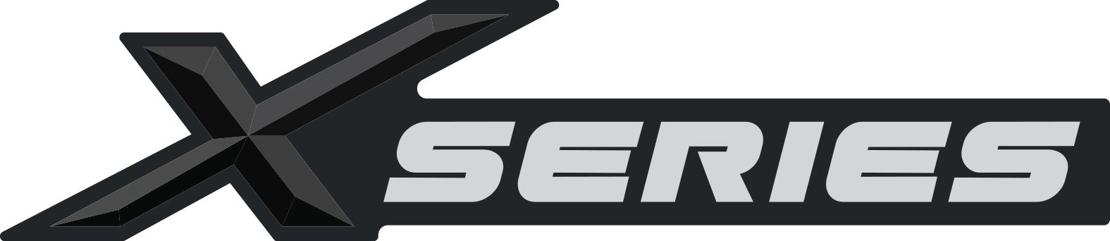 Logo showing a large black letter "X" followed by the word "SERIES" in bold, light gray text on a dark background.
