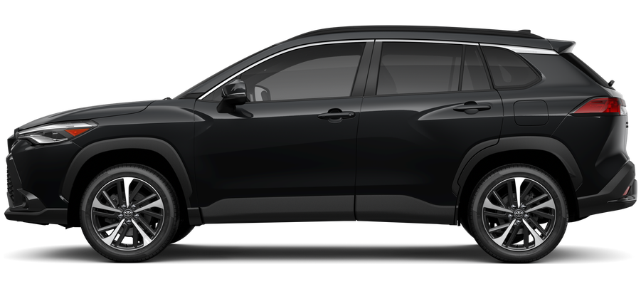 Side profile of a 2025 corollacross Corolla Cross Hybrid XSE 2.0L 4-Cyl. Engine All-Wheel Drive