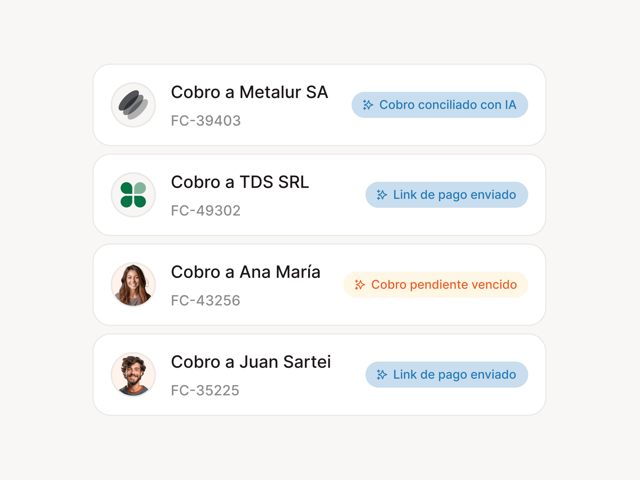Plazos de pago por contacto, y más novedades