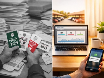 A picture showing hangtags vs. electronic permits