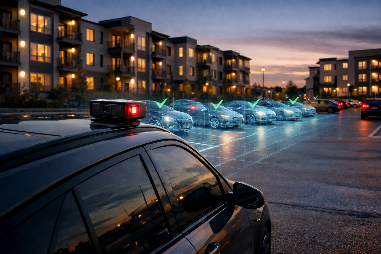 A car with an LPR camera mounted scanning vehicles