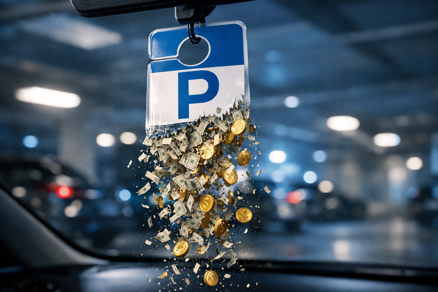 A Parking Hangtag disintegrating