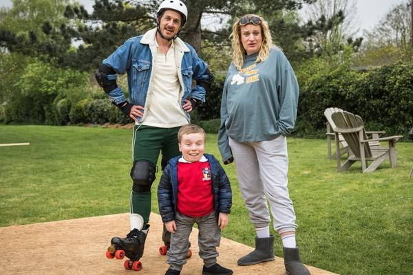 Dustin Demri-Burns, Lenny Rush, and Daisy May Cooper in Am I Being Unreasonable? series 2 (Credit: BBC/Boffola Pictures/Lara Cornell)