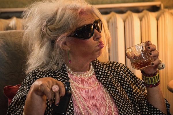 Former soap star Denise Black as Daphne (Credit: BBC/Boffola Pictures/Lara Cornell)