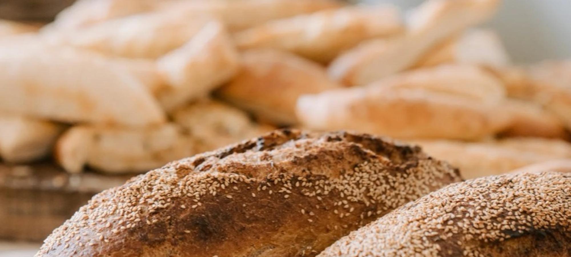Loaves of homemade sourdough bread
