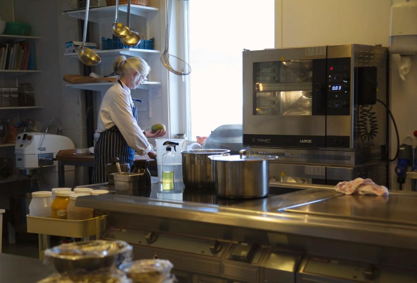 Lise in the kitchen, a star with a background in Oslo fine dining