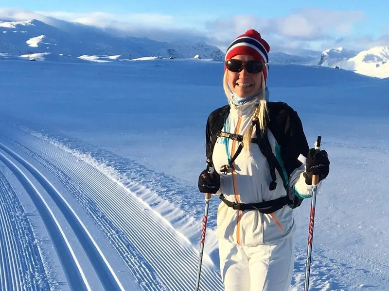 Cross-country skiing and yoga