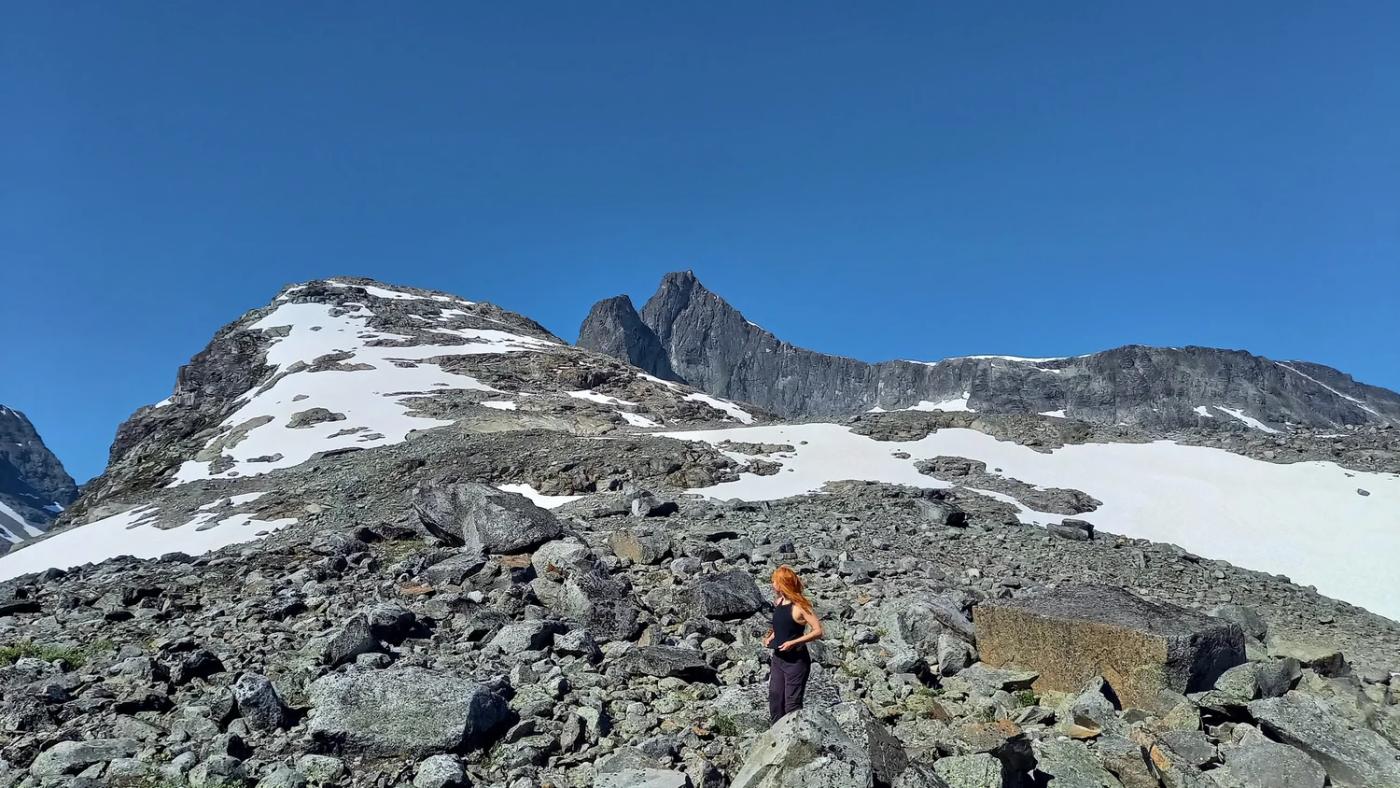 Eva in a scree field