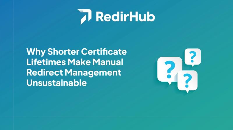 Why Shorter Certificate Lifetimes Make Manual Redirect Management Unsustainable