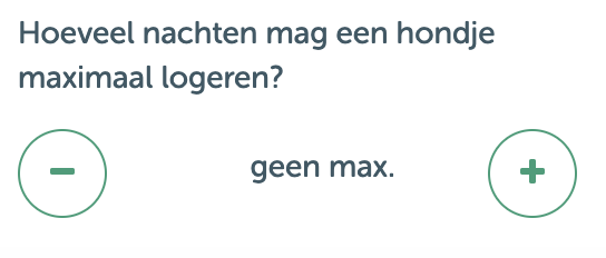 Instelling maximale verblijfsduur in kalender