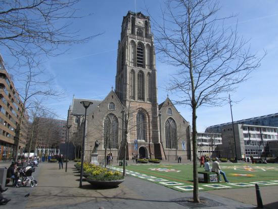 Wandelen met hond langs de Maas in Rotterdam