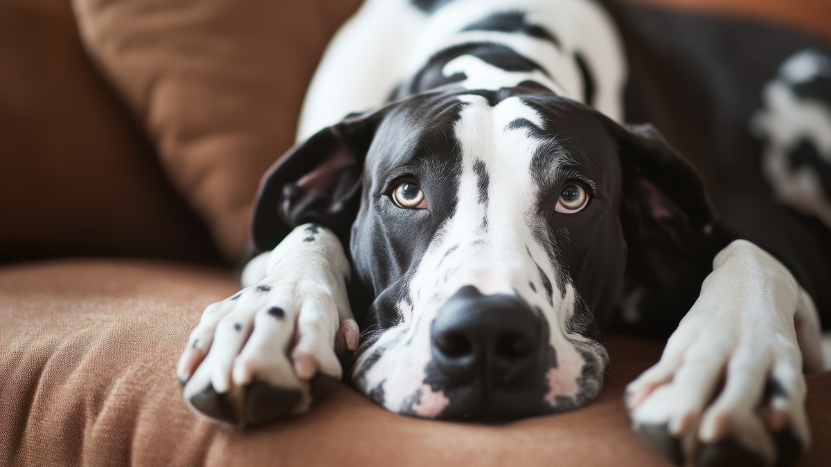 Duitse Dog rustige grote gezinshond