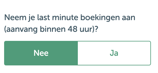 Last-minute schakelaar in Petbnb-kalender