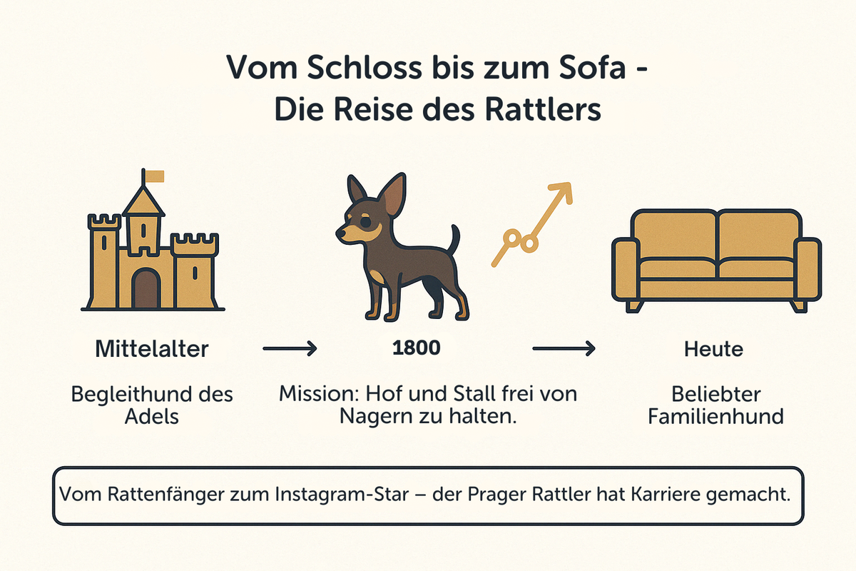 Die Reise des Prager Rattlers kurz als Grafik erklärt