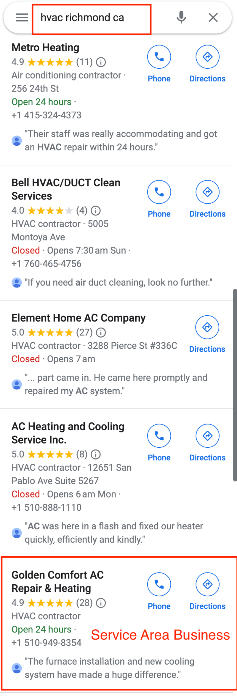 storefront vs service area business impact in local seo rankings