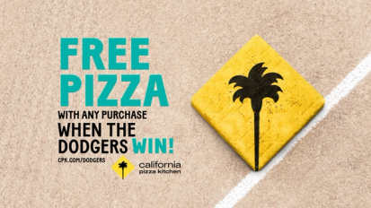 FREE Pizza When The Dodgers Win At California Pizza Kitchen - The Market  Place