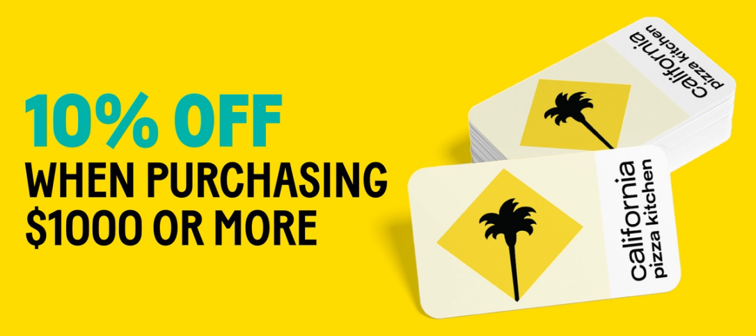 California Pizza Kitchen Two $50 E-Gift Cards