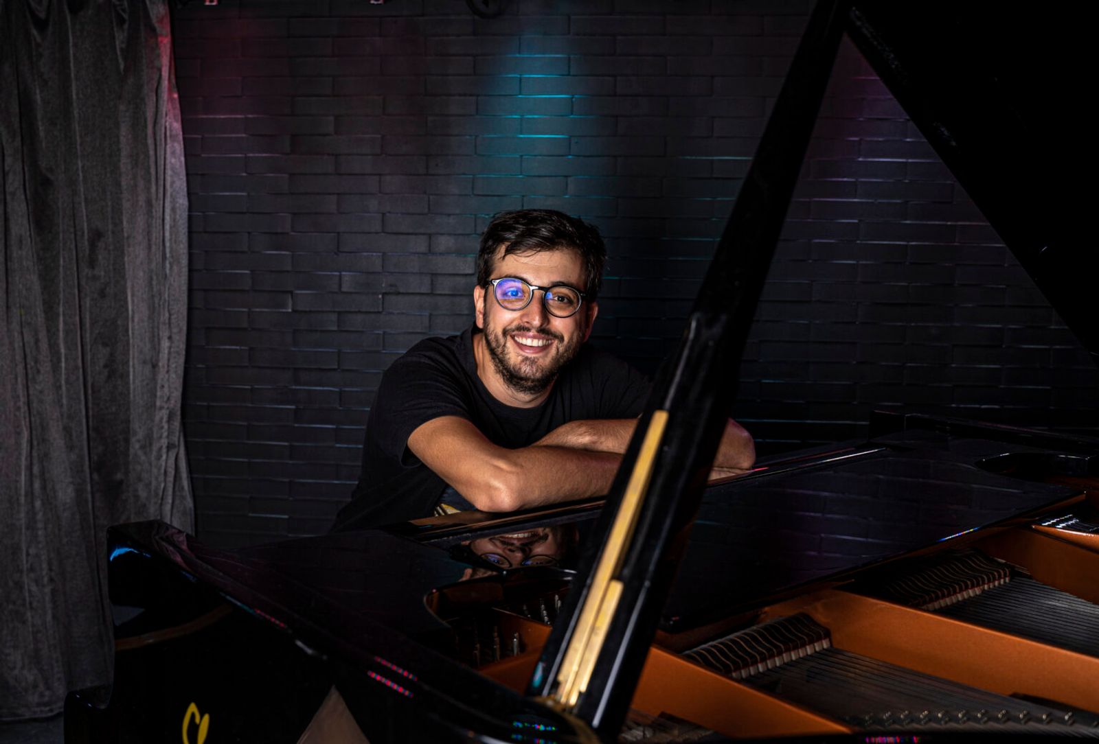 Retrato del pianista de jazz Eduard Marquina-Selfa
