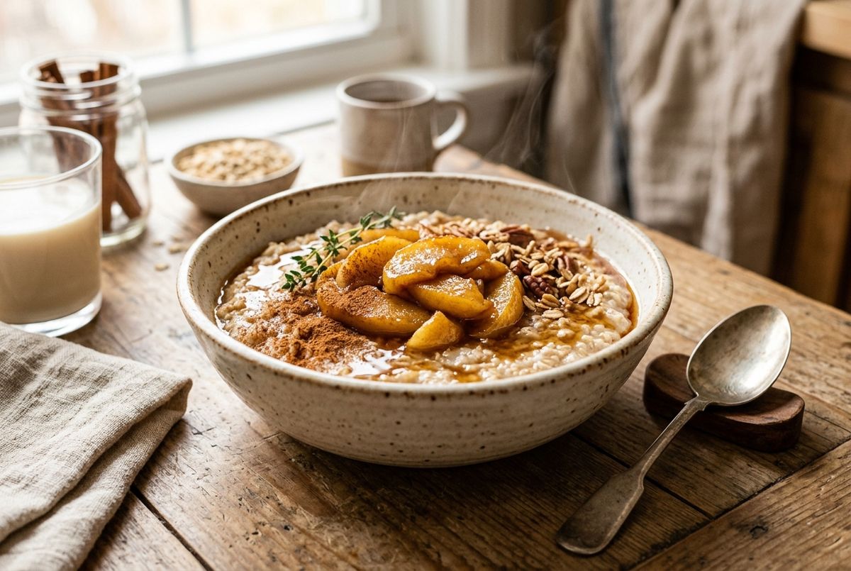 Porridge pommes cannelle