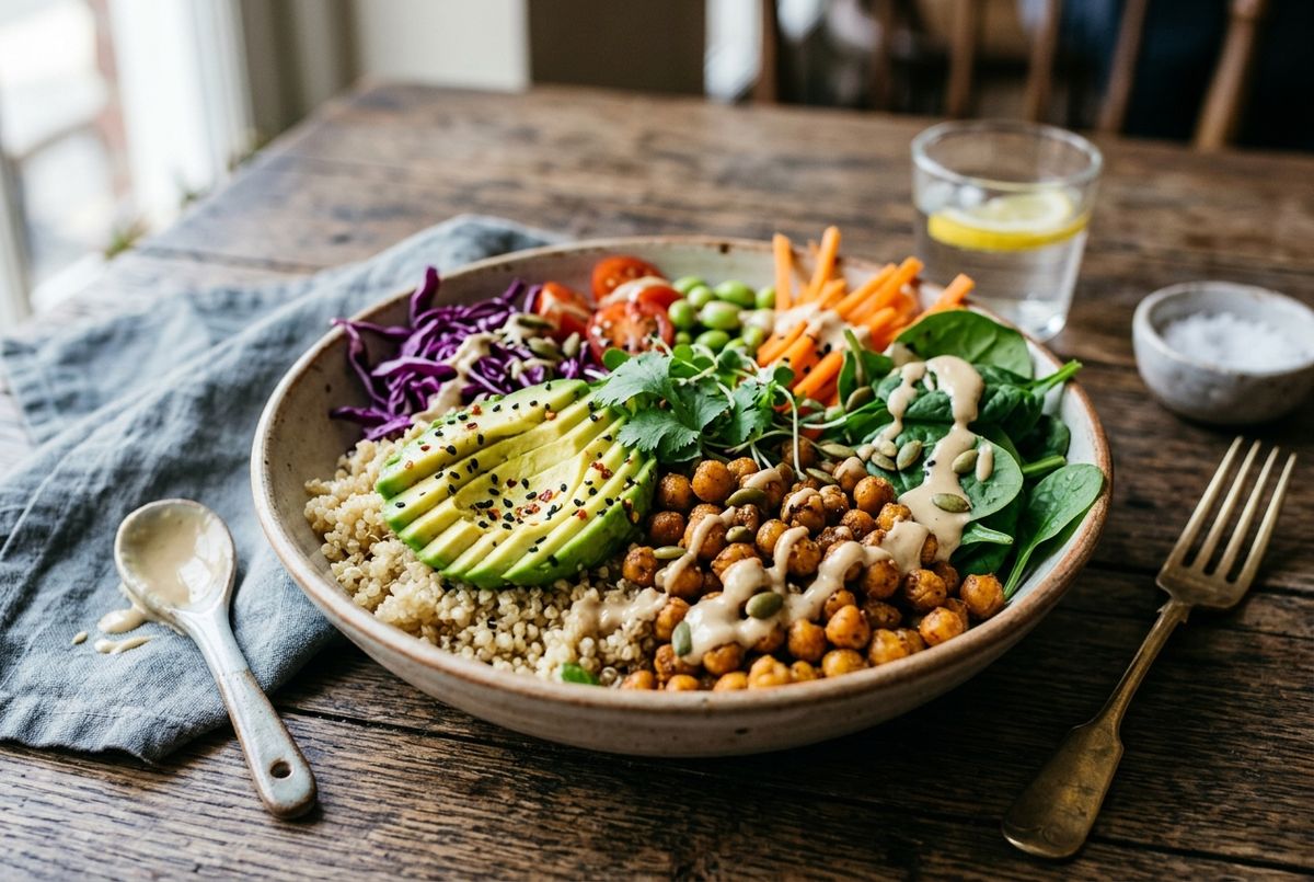 Buddha bowl au quinoa et légumes rôtis
