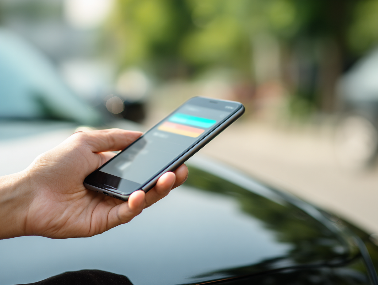 Smartphone zum Vergleich der THG-Anbieter