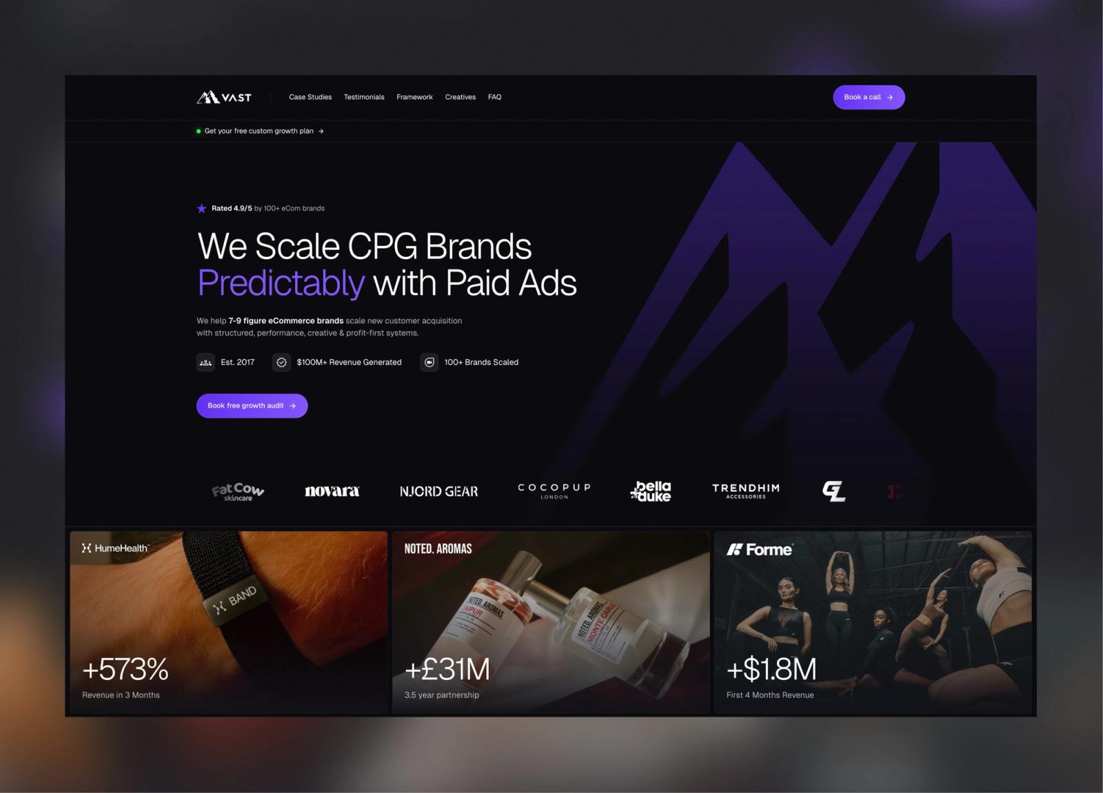 Vast Media Marketing website redesign preview