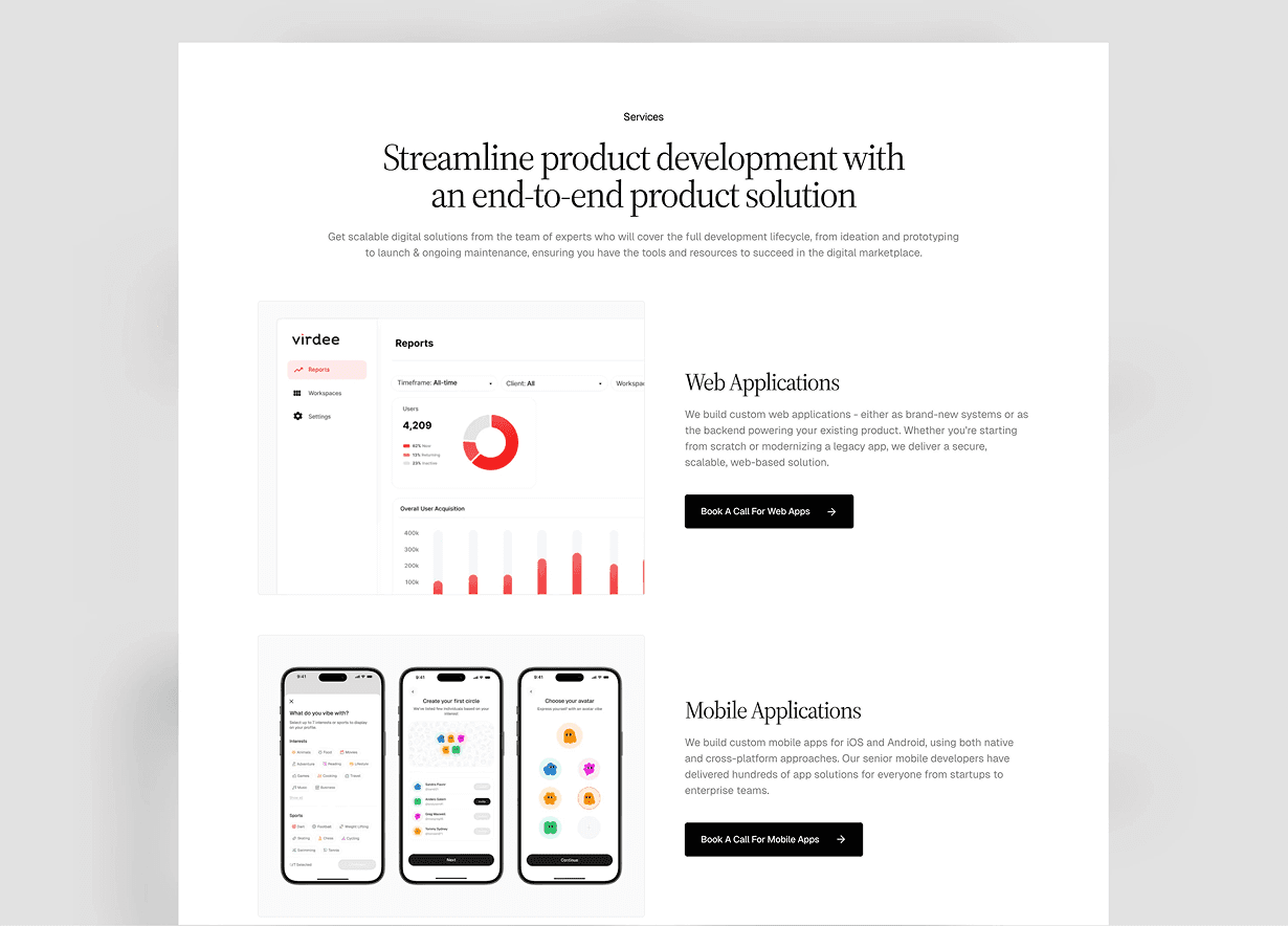 Redesigned Midnight Digital website, screen 3