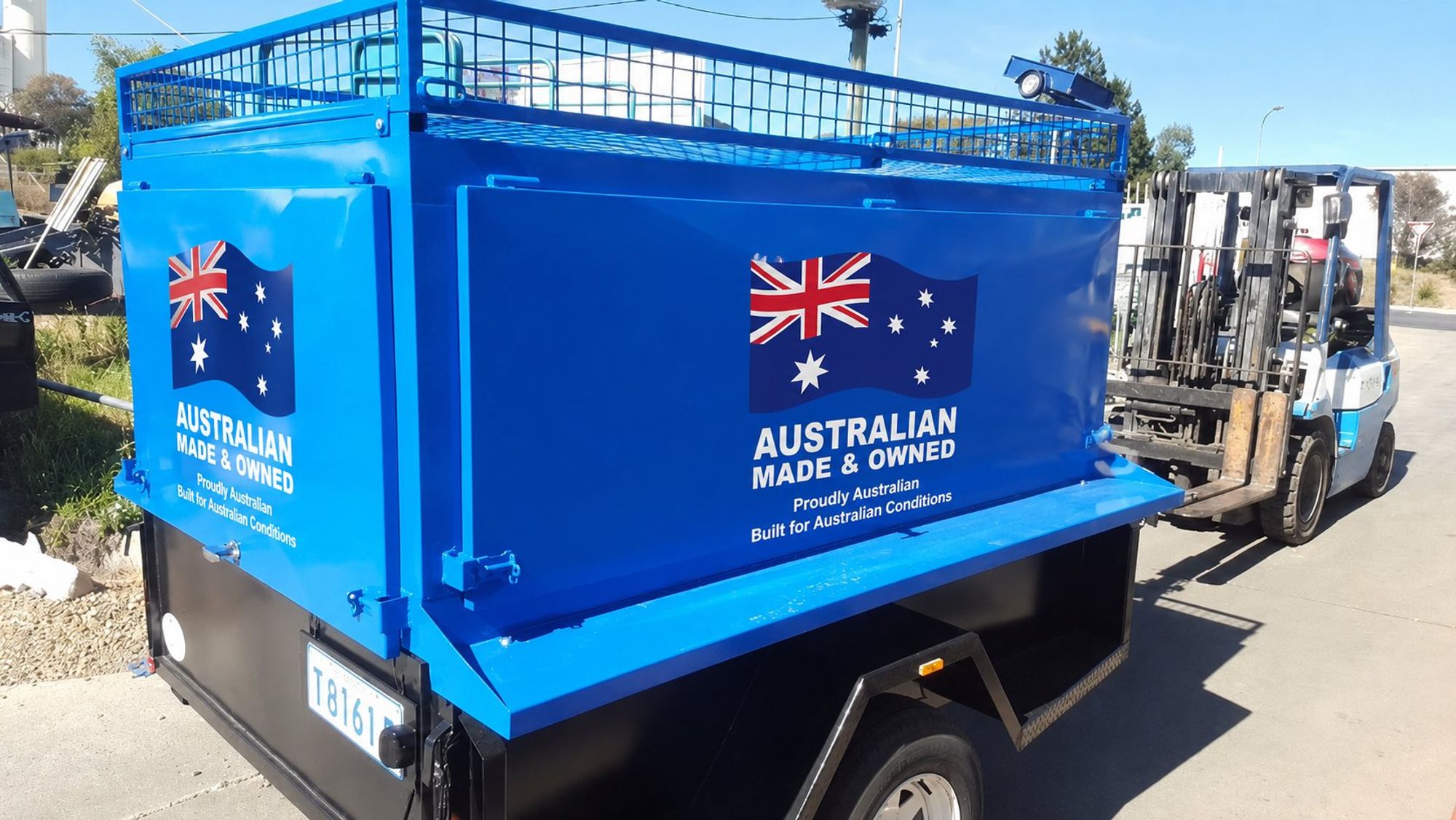 A custom enclosed cage trailer built by Resort Trailers at the Queanbeyan workshop