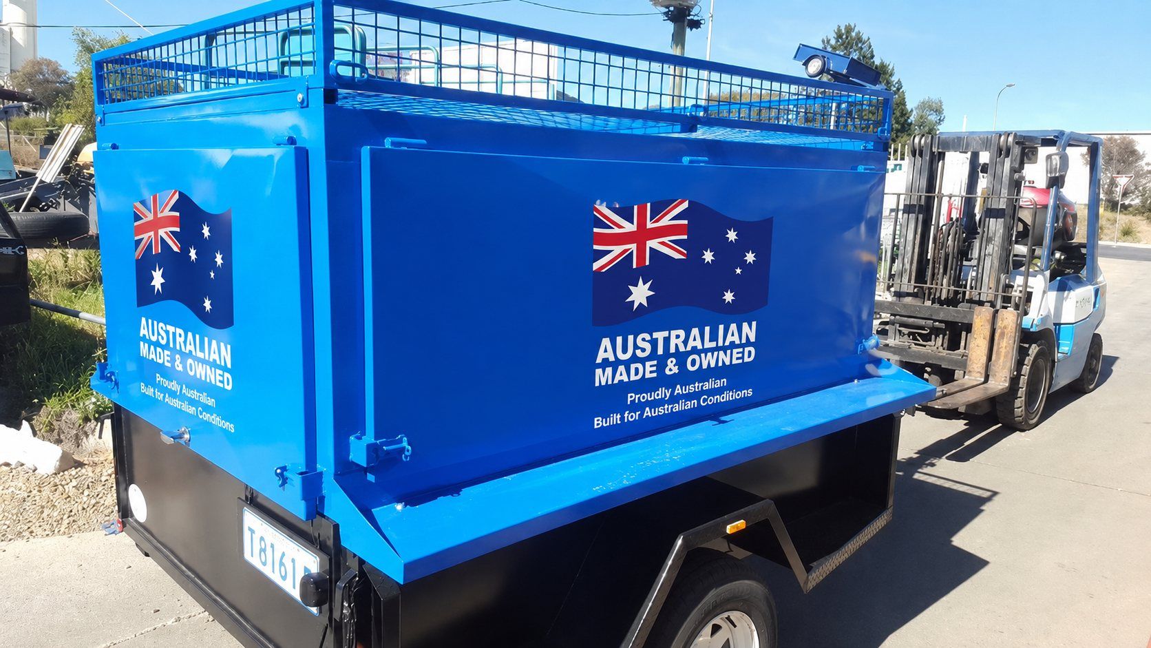 A custom enclosed cage trailer built by Resort Trailers at the Queanbeyan workshop