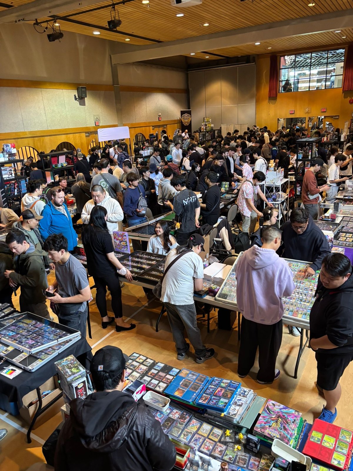 Lots of people shopping around having fun