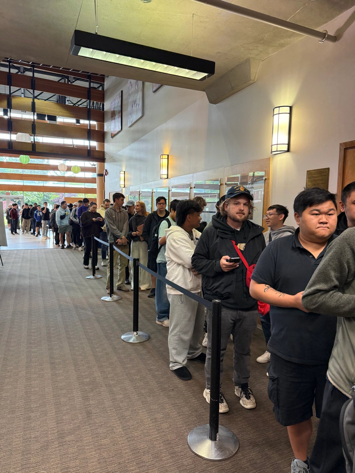 collectible show with many people lining up