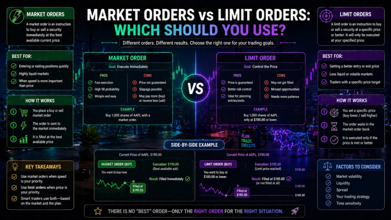 Market Orders vs Limit Orders: Which Should You Use?