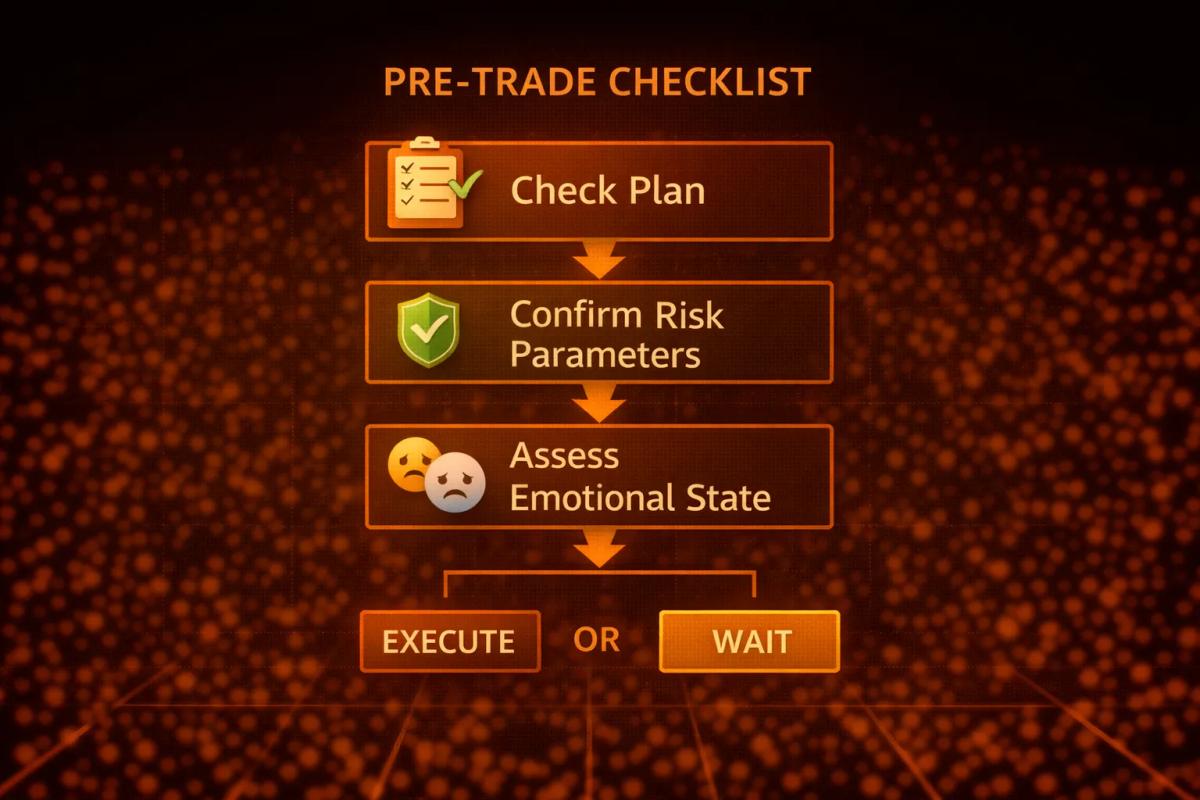 Pre-trade checklist to avoid common trading mistakes and emotional decisions