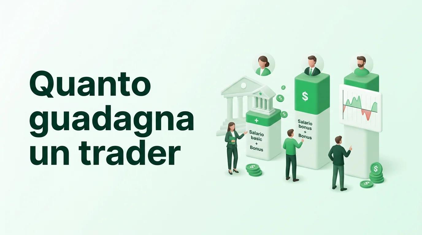 Foglio di calcolo con colonne di stipendi, bonus e profitti netti di tre profili di trader diversi