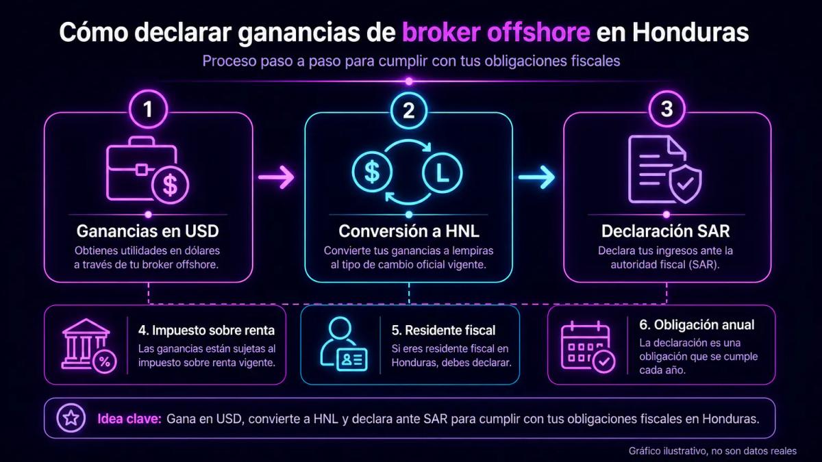 Flujo de impuestos: ganancias de forex, conversión a lempiras, declaración ante SAR